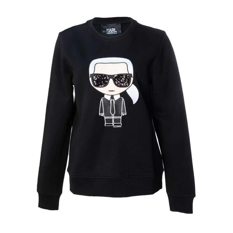 karllagerfeld斐刺绣长袖卫衣