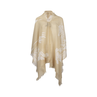 Burberry博柏利女士马术骑士徽标印花羊毛绒线围巾2026年新品推广