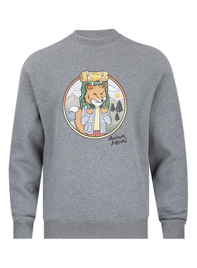 Maison Kitsune男士狐狸印花全棉加绒卫衣男秋冬推选XY