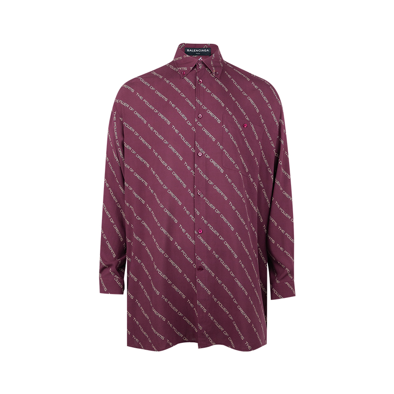 Balenciaga男士单排扣长袖衬衫