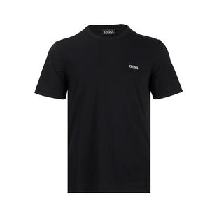 Zegna杰尼亚圆领徽标字母印花全棉直筒短袖T恤夏季2026年新品推选
