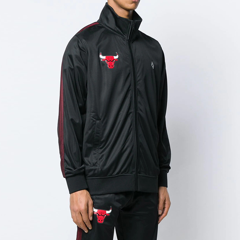 MARCELO BURLON&NBA公牛队联名款立领拉链男士休闲衫秋冬特卖