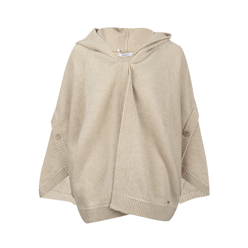 麦丝玛拉女士宽松连帽落肩羊绒衫