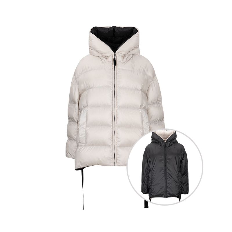 MaxMara女士双面穿拉链羽绒服