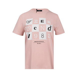 MaxMara麦丝玛拉女士印花图案圆领套头短袖 推广XY T恤女2026年新品