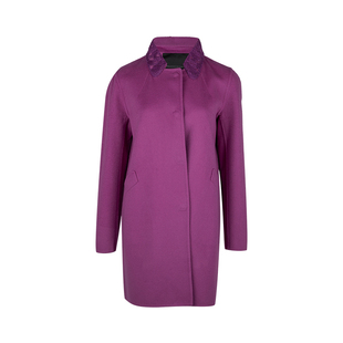 Ermanno 大衣外套女秋冬推选XY Scervino女士单排扣翻领长袖