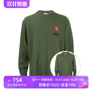 新款 KENZO T恤男2025年秋季 全棉休闲长袖 预售 高田贤三海棠花男士