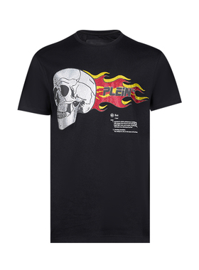Philipp Plein菲利普.普兰烫钻骷髅头男士短袖T恤春夏特卖XY