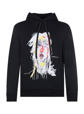 Neil Barrett印花休闲男士全棉连帽套头卫衣秋冬降价XY