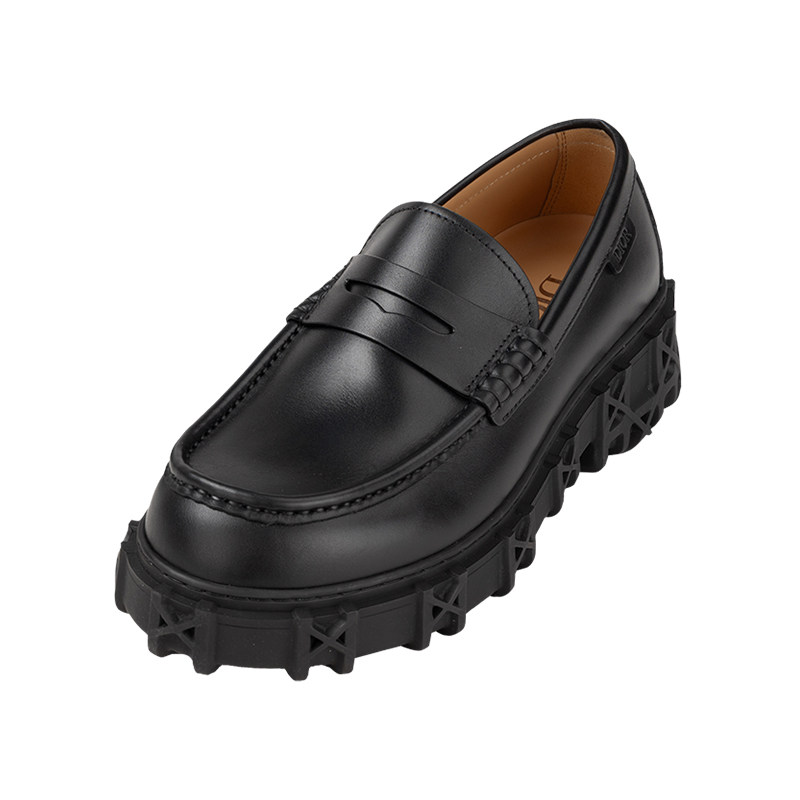 DIOR迪奥男士皮革圆头套穿厚底乐福鞋男春秋2026年新品