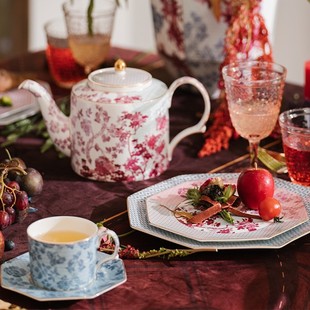 安娜16点布莱顿西式骨瓷咖啡杯碟红茶杯礼盒装骨瓷英式茶具套装