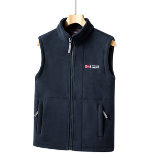 2025新款摇粒绒马甲外套男士秋冬加厚背心户外休闲运动坎肩抓绒衣