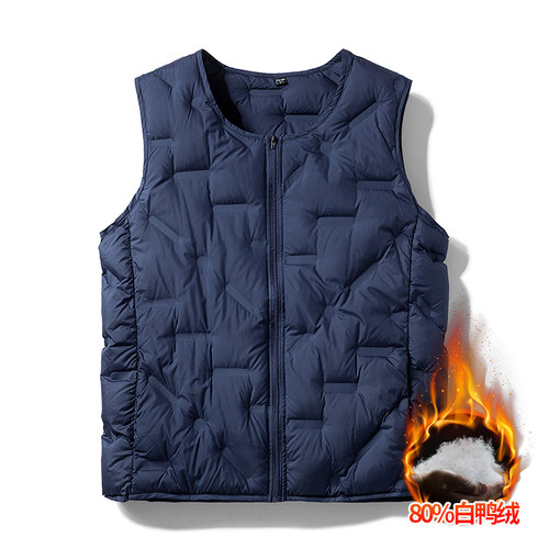 马甲80%白鸭绒轻薄保暖