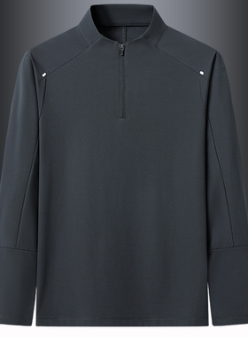 男士立领半拉链卫衣春秋薄款速干弹力运动长袖t恤套头打底衫上衣