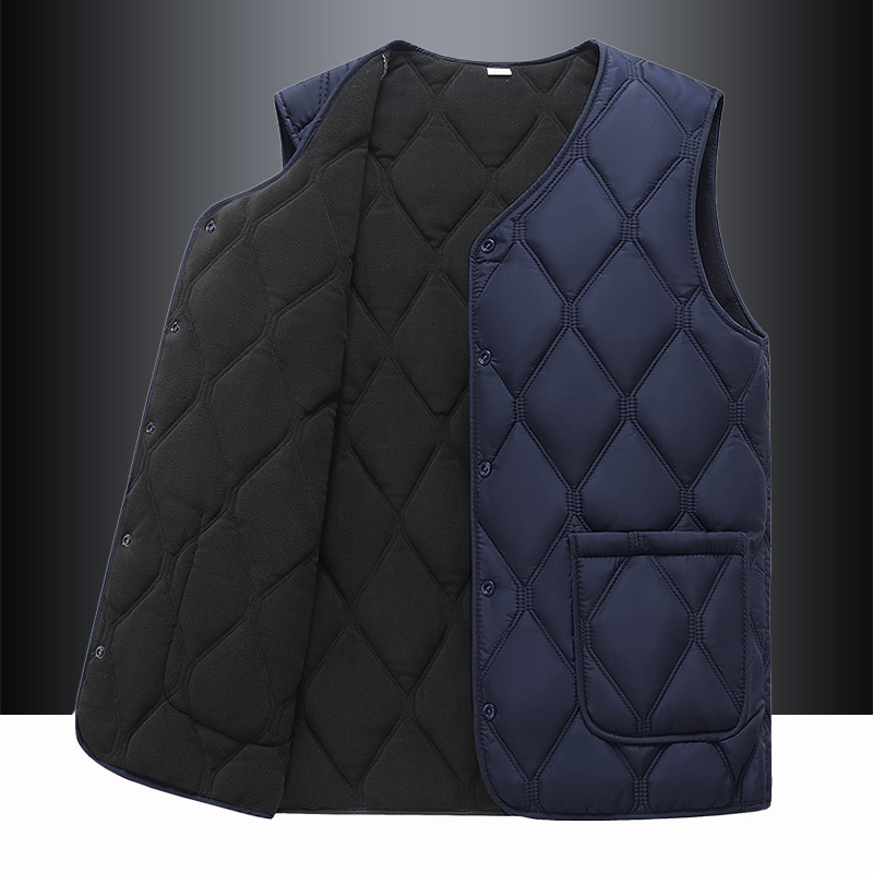 羽绒棉马甲男士加绒加厚保暖背心