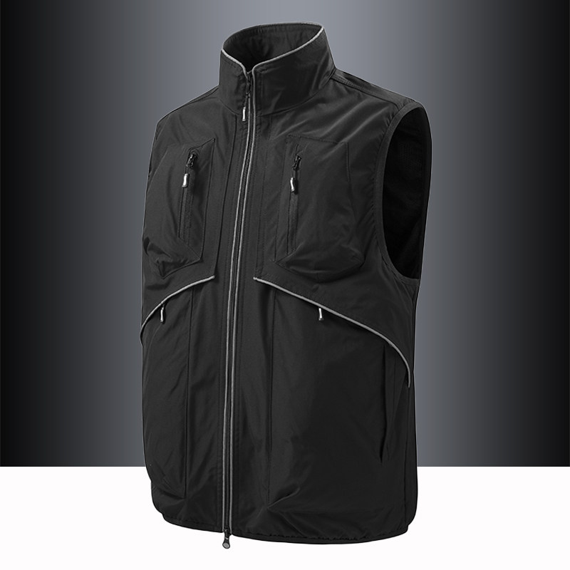 2026年春秋季新款户外机能立领马甲男多口袋工装背心无袖外套坎肩,男装,常规马甲,淘宝优惠券,粉丝福利购,淘宝优惠卷