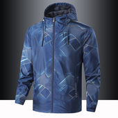 迷彩外套男春秋季 休闲防风梭织夹克 户外双层运动风衣连帽上衣薄款