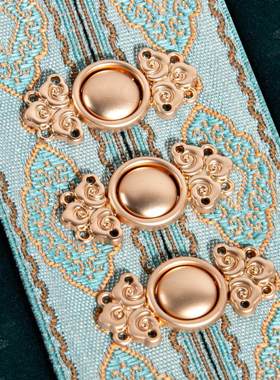 汉服旗袍金属盘扣子母扣明制宋制立领搭扣复古装饰祥云HF107