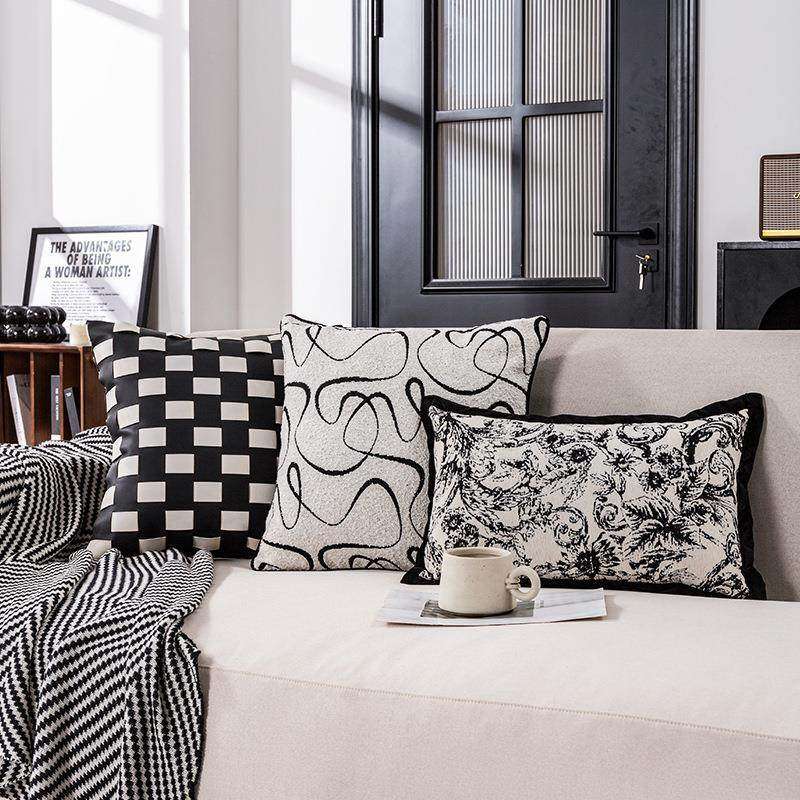 北欧ins风抱枕编制提花靠枕客厅沙发靠垫样板间卧室床头抱枕套批,床上用品,化纤被,淘宝优惠券,粉丝福利购,淘宝优惠卷