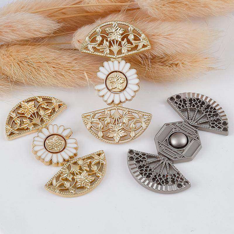 汉服子母扣唐装旗袍金属盘扣中式国潮扇形装饰扣立领云肩披风对扣,居家布艺,纽扣,淘宝优惠券,粉丝福利购,淘宝优惠卷