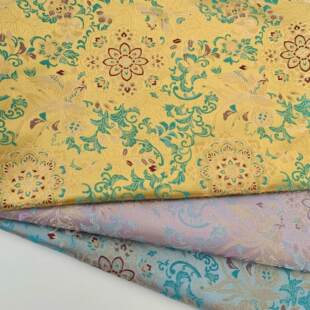 宋锦汉服比甲布料中国风双凤宝相花团花提花织锦缎拜年服diy面料