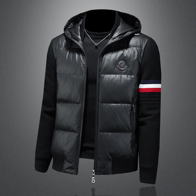 冬季轻奢潮牌男款针织袖羽绒服