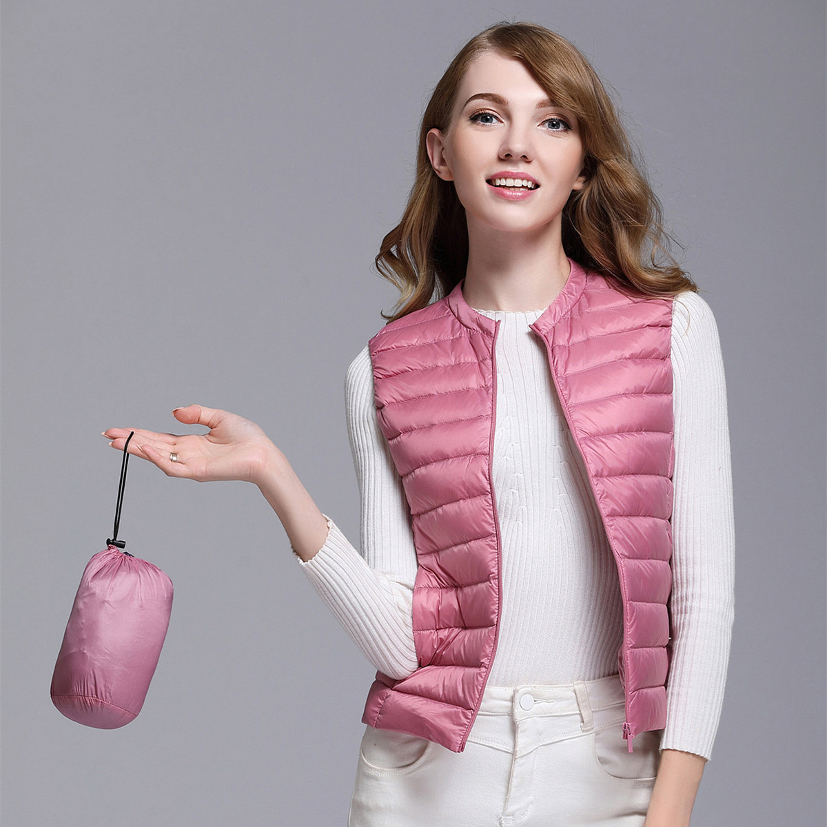 Collarless Light and thin Down liner 2017 New winter T-shirts Self cultivation have cash less than that is registered in the accounts Down vest White duck down vestin the Women's clothing/Boutique , Down  category - from Buy2taobao.com to provide professional Taobao agent buy service