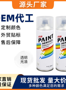 德国进口哑光透明色光油自喷漆清漆汽车补漆划痕修复车用白色固色