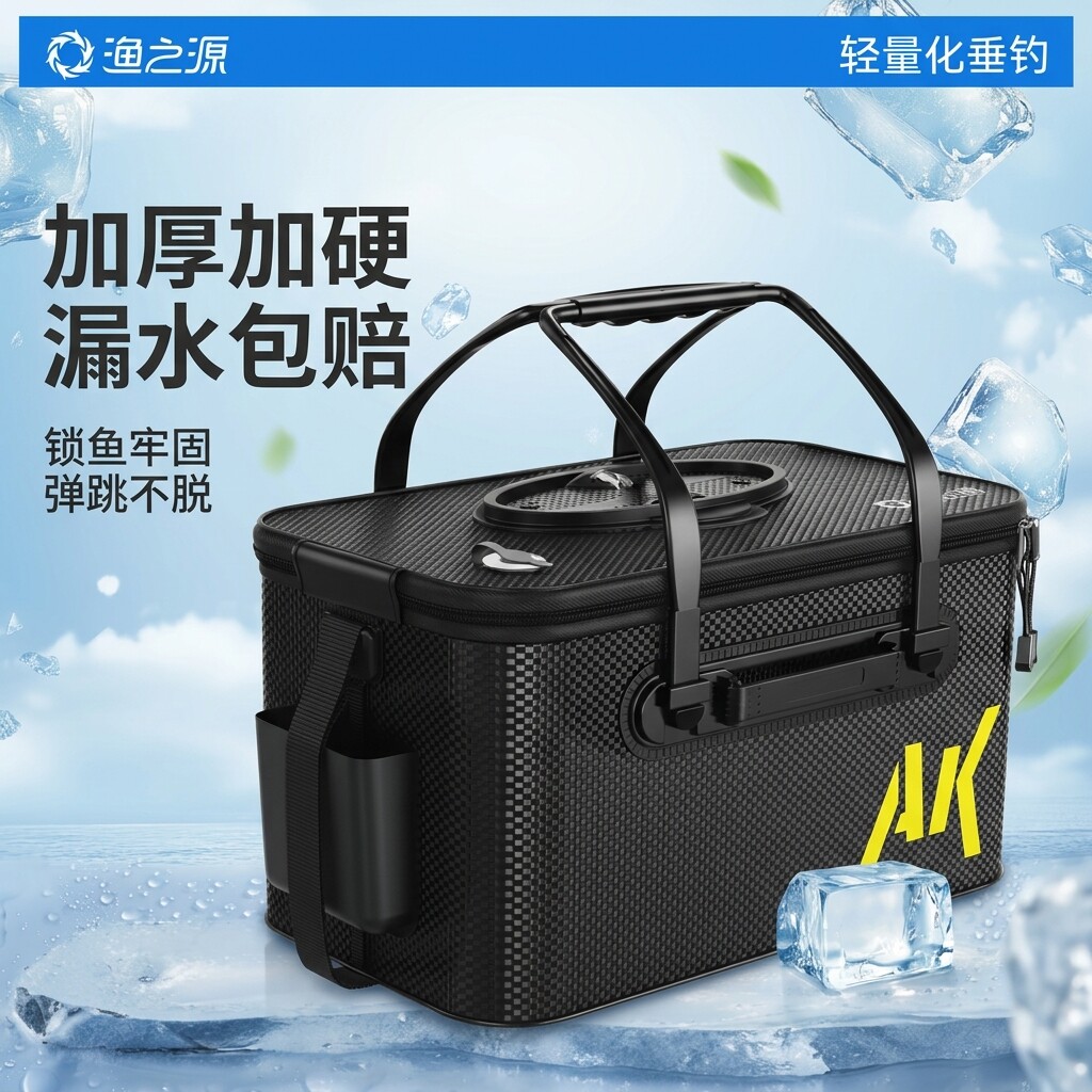 渔之源活鱼桶钓鱼桶野钓专用加厚活鱼箱路亚鱼篓鱼桶鱼护桶钓鱼箱