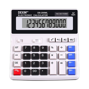 财务会计专用计算器桌面办公用计算机太阳能计算机器办公室用品大号大屏幕大按键便携商用多功能电池双电源