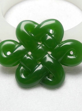 琉璃碧绿色中国结吊坠手工DIY汉服古装配饰复古腰佩COS饰品配件