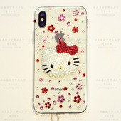 奥地利水钻17适用iphone16镶钻max苹果15手机壳pro定制hellokitty