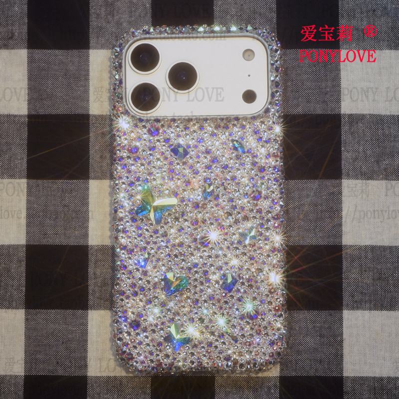 16奥地利水钻pro水钻14镶钻max苹果17手机壳适用iphone定制订做15