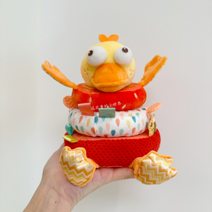 Jollybaby叠叠乐布艺玩具叠叠圈彩虹圈宝宝叠塔套圈6 12个月益智