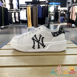 正品新款MLB老花LOGO时尚百搭厚底运动休闲低帮学长板鞋3ASXCCH3N