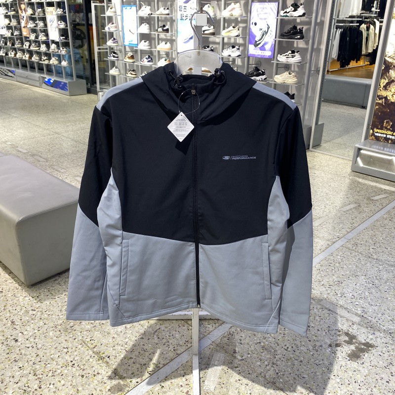 正品Skechers斯凯奇拼接抓绒百搭男运动休闲连帽夹克外套P424M121