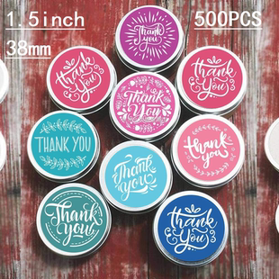 Stickers Wraps 38mm You Handmade Gift Business Thank Labels