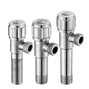 齐勒洗碗机加长丝全螺纹不锈钢三角阀饮水机水龙头四分三通八字阀