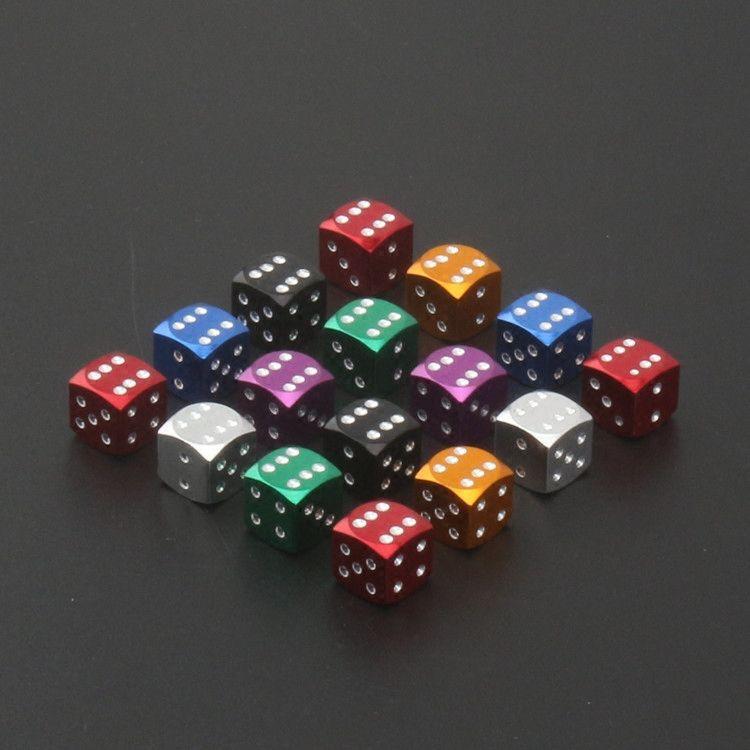 汽车个性改装气门嘴帽铝合金色子