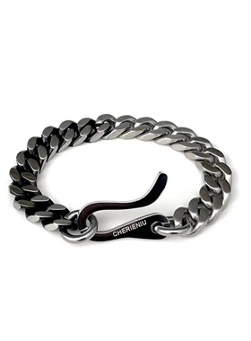 生日礼物 拼接钛钢古巴手链ins欧美小众设计感男女简约高级配饰