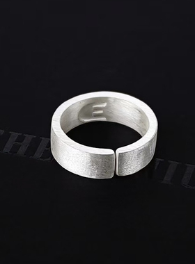 顶男戒指手工纯银男女