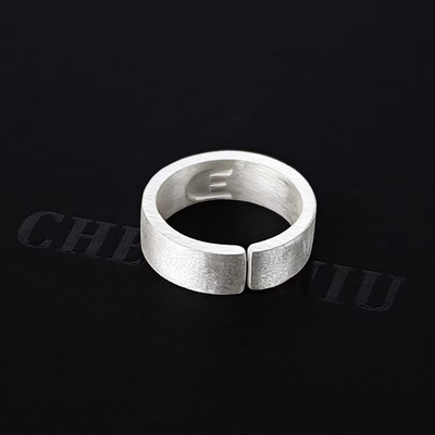 顶男戒指手工纯银男女