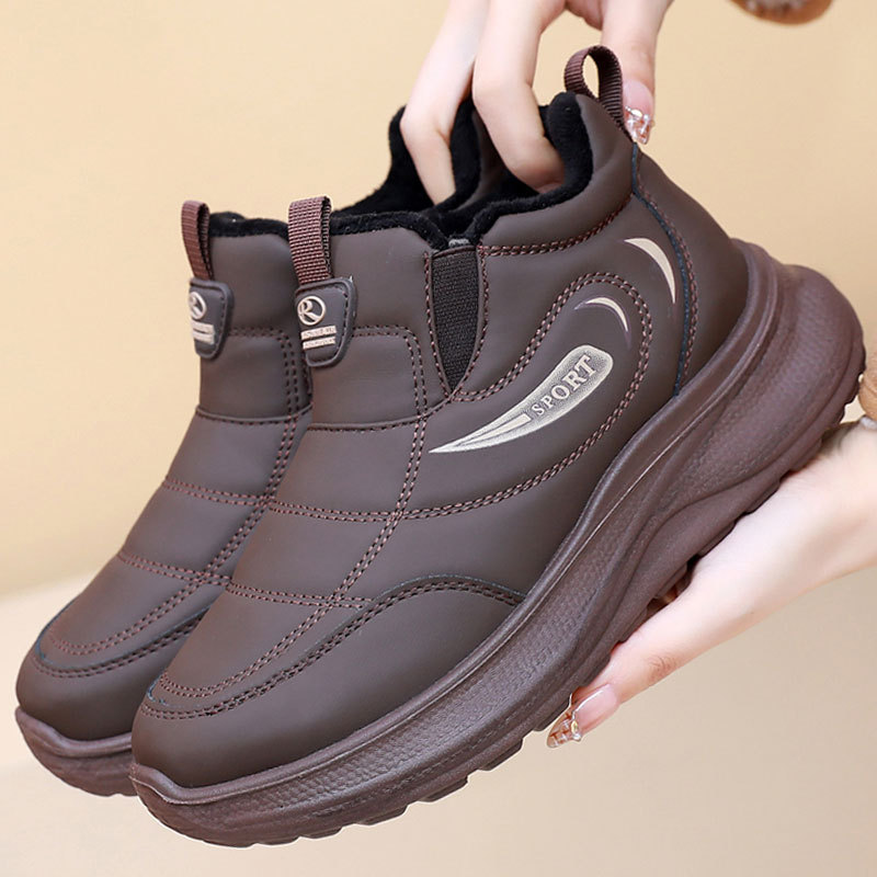 冬季女棉鞋加厚保暖防水中老年