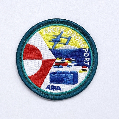 丹麦格陵兰岛ARIA北极无人机港MRB5无人机飞机户外刺绣章布贴补丁