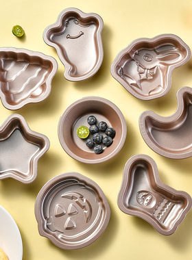 加厚不锈钢不粘圣诞蛋糕模具不粘蛋糕烤盘家用蛋糕模具cake mould