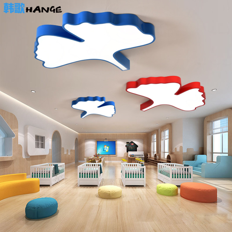儿童房吸顶灯led吸顶灯创意幼儿园卡通灯具树叶造型灯山姆大叔灯