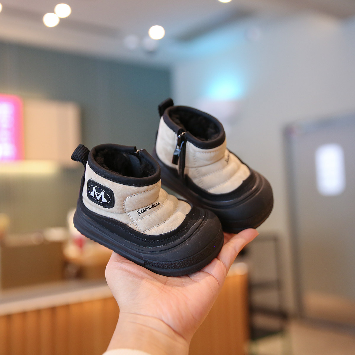 小步点女宝宝雪地靴冬季加绒加厚棉鞋软底婴儿学步鞋男宝鞋子棉靴,童鞋/婴儿鞋/亲子鞋,学步鞋,淘宝优惠券,粉丝福利购,淘宝优惠卷