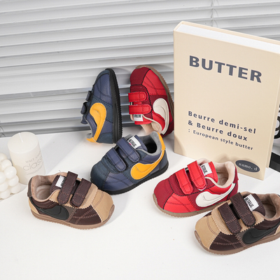 小步点婴幼儿学步鞋宝宝冬鞋加绒保暖男宝鞋子女宝板鞋儿童机能鞋