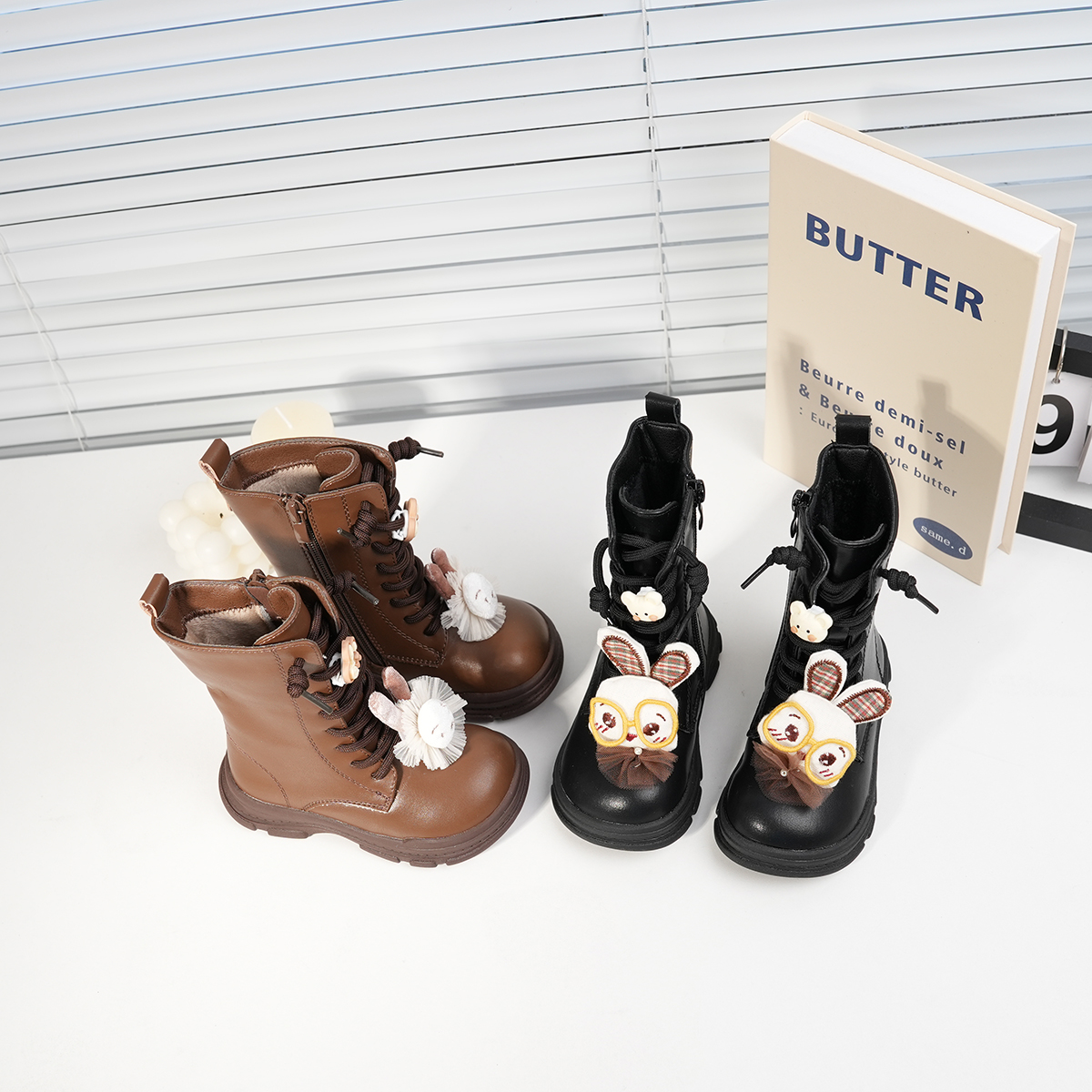 女童长筒靴卡通可爱百搭