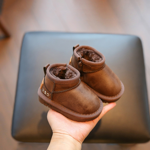 婴儿加绒保暖棉鞋小童鞋男宝棉靴学步鞋女宝宝冬季软底靴子雪地靴